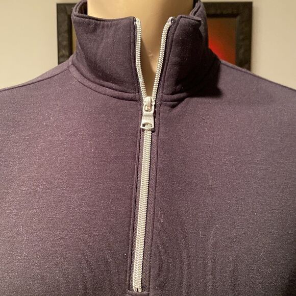 Banana Republic Medium Quartet Zip Up Black Sweater Polartec - Picture 3 of 7
